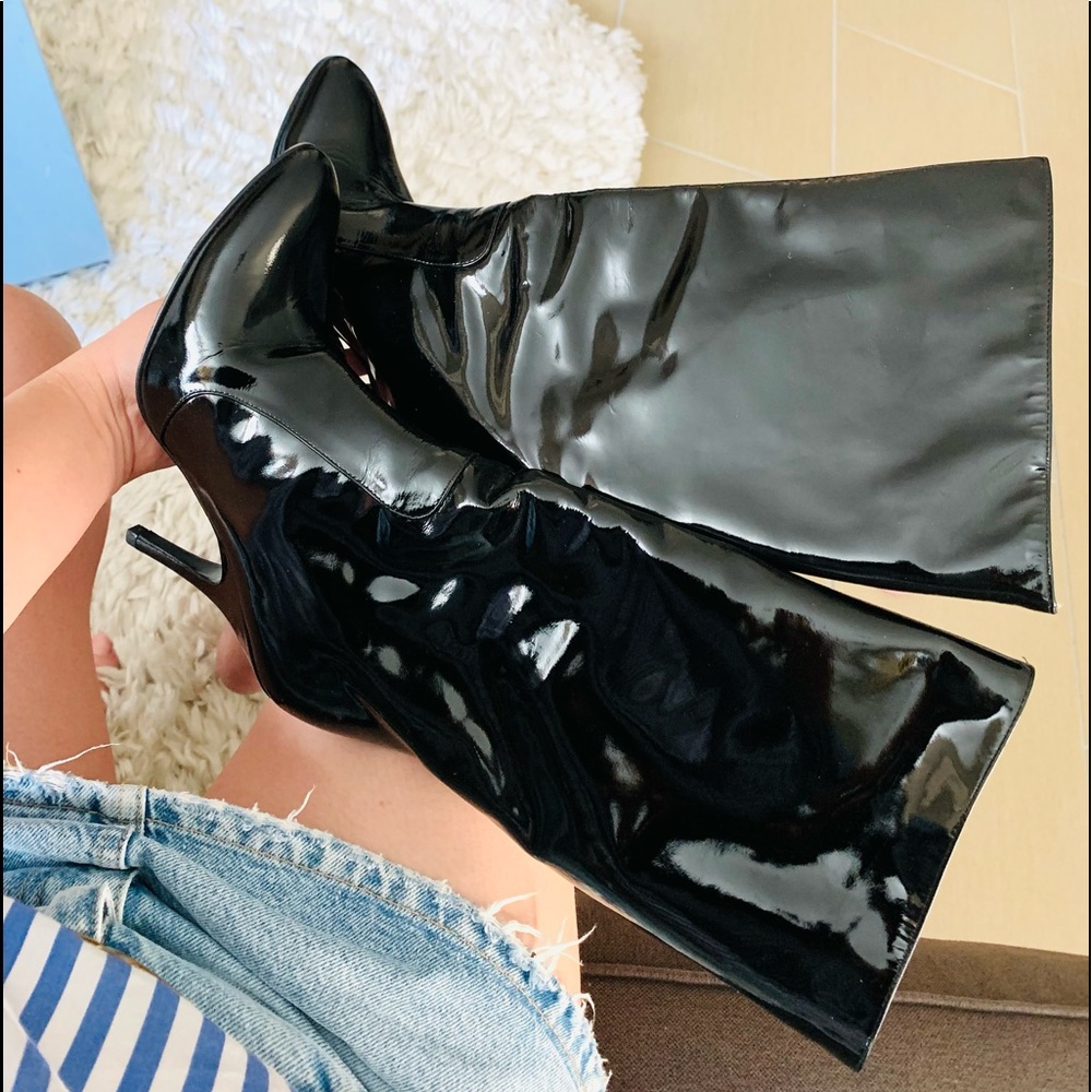 💖✨Lanvin Paris💖Black Pattern Leather short boots - Picture 10 of 16